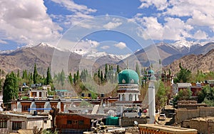 Old muslim town of Leh, the capital and largest town of Ladakh, a union territory in India-administered Kashmir.