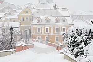 Old Town in Lublin. Winter.