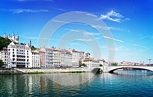 Lyon, France in a beautiful summer day