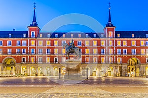 Old town Madrid, Spain's Plaza Mayor