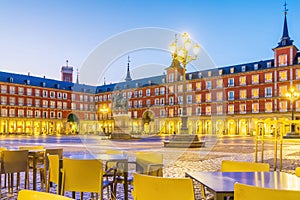 Old town Madrid, Spain's Plaza Mayor