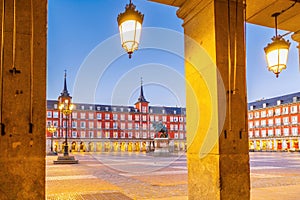 Old town Madrid, Spain's Plaza Mayor