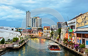 The old town of Malacca, a UNESCO World Heritage Site in Malaysia