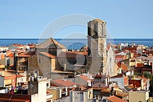 Old town in Malgrat de Mar, Spain photo