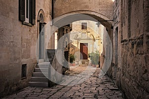 Old town. Matera. Basilicata. Apulia or Puglia. Italy