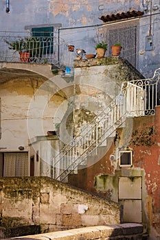 Old town. Matera. Basilicata. Apulia or Puglia. Italy