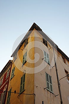 The old town in Menton, the French Riviera