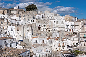 The old town of Monte Sant Angelo on the Gargano mountains photo