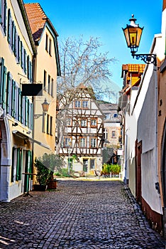 Old town of Neustadt an der Weinstrasse in the Pfalz, Germany