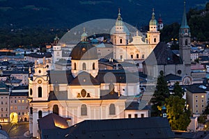 Old town at night. Salzburg. Austria