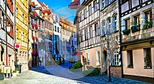 old town of Nurnberg. Landmarks of Germany