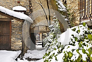 Old town in Ordino. Andorra