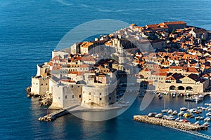 Old town overview of dubrovnik croatia