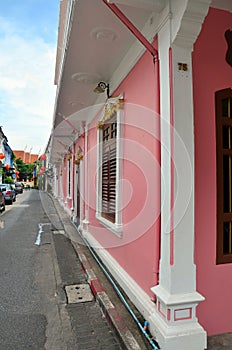 The Old Town Phuket Chino Portuguese Style at soi rommanee in Phuket, Thailand photo