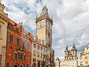 Old Town Plaza and Church of Our Lady Before Tyn Prague, Czech Republic