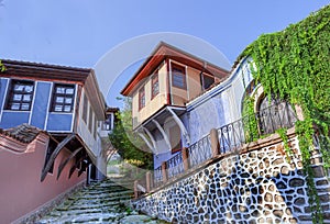 The old town of Plovdiv Bulgaria in the spring