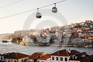 Old town of Porto on Douro River, Portugal.