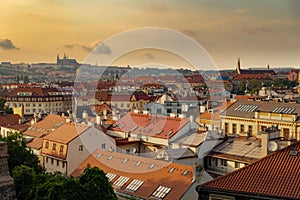 Old town of Prague. Czech Republic over river Vltava