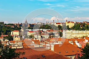 Old town of Prague. Czech Republic over river Vltava