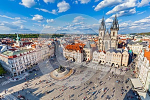 Old Town of Prague, Czech Republic. View on Tyn Church