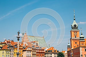 Old town Royal Castle square in Warsaw, Poland photo