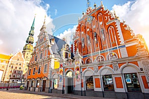 Old town`s center in Riga