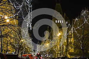 Old Town Square at Christmas time, Prague, Czech Republic