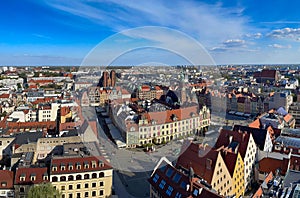 old town square with city hall, Wroclaw