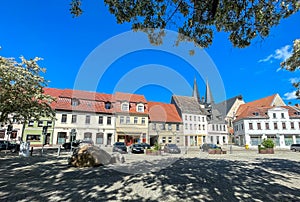 old town square market palce calbe,saxony-anhalt photo