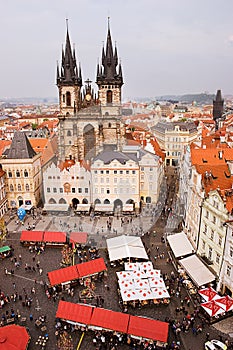 Old town square of Praga photo