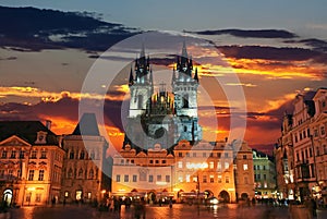 The Old Town Square in Prague City