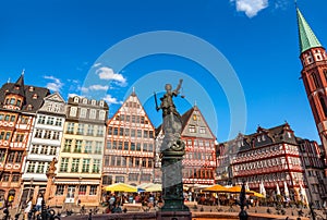 Old town square Romerberg in Frankfurt