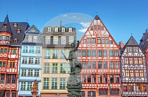 Old town square Romerberg in Frankfurt photo