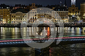 Old town in Stockholm in the evening photo