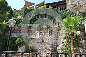 Old town stone wall in Antalia photo
