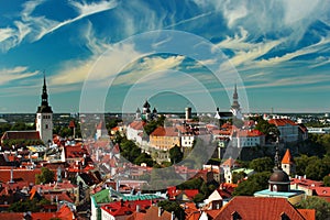 Old town of Tallinn, Estonia. View from Oleviste church