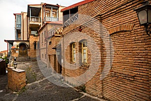 The old town of Tbilisi with colorful streets and facades