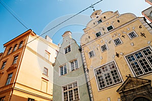Old town Three Brothers building in Riga, Latvia
