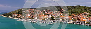 Old town of Trogir in Dalmatia, Croatia. Trogir old town. Near Split in Croatia. The picturesque and historical city of Trogir in photo