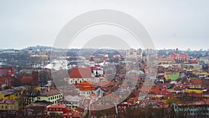 Old Town Vilnius, Lithuania panoramic time-lapse