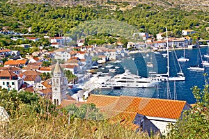 Old town of Vis yachting waterfront