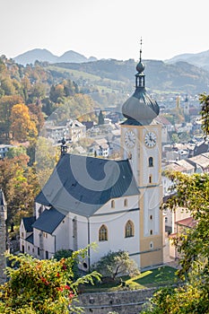 The old town of Waidhofen an der Ybbs in autumn, Mostviertel, Lower Austria, Austria