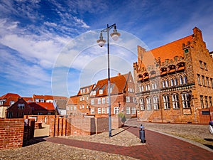 Old town of Wismar in Mecklenburg-Western Pomerania on the Baltic Sea