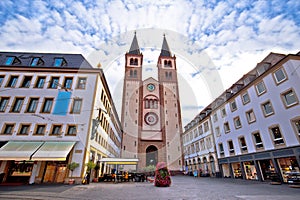 Old town of Wurzburg cathedral and square architecture view photo