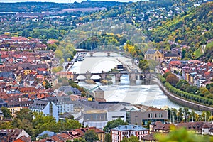 Old town of Wurzburg and Main river view