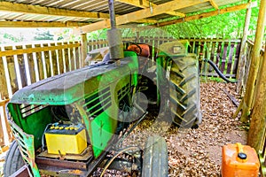 An old tractor on the farm