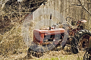 Old Tractor and Barn