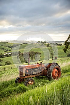 Old Tractor in a Farm in Melbourne HDR