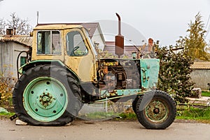 Old tractor from the former soviet union