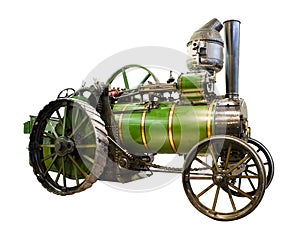 Old tractor with steam engine